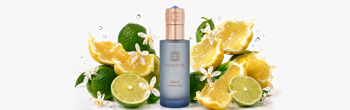 Citrus collection banner bergamot lemon and orange blossom citrus perfume by Cunzite UAE